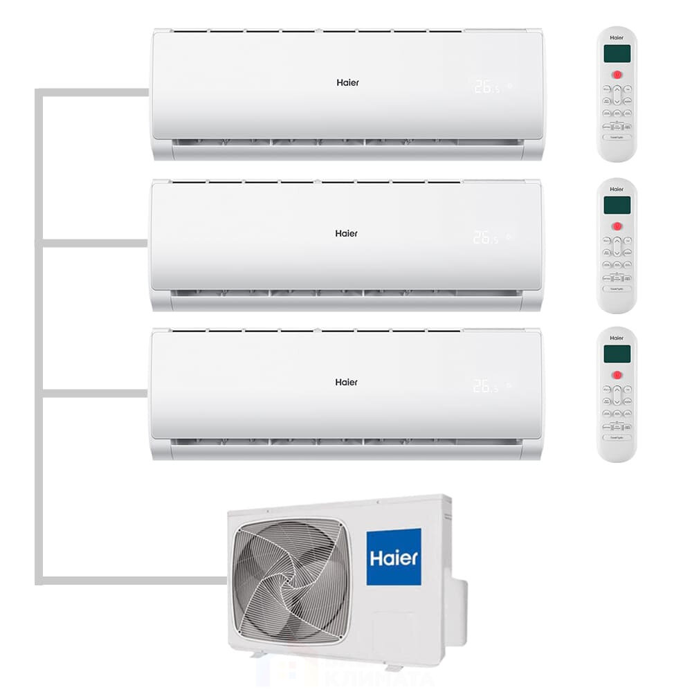 Мульти сплит-система настенная Haier AS07TS6HRA-M / AS07TS6HRA-M / AS07TS6HRA-M / 3U70S2SR5FA Inverter