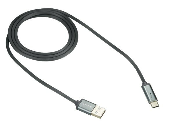 Кабель Canyon, USB - USB Type-C, 2А, 1м, Серый CNS-USBC6DG