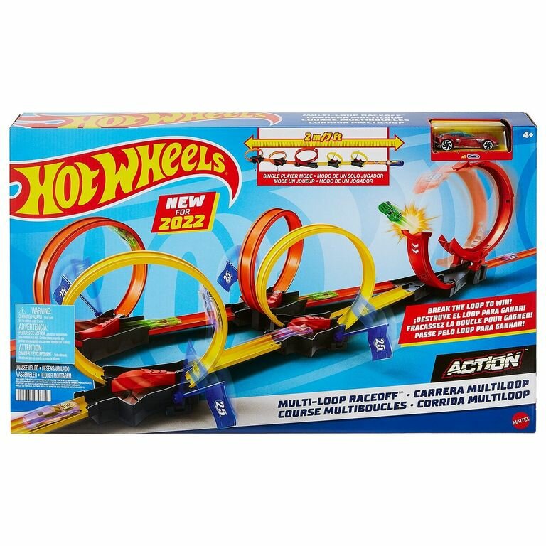 Hot Wheels Экшн Автотрек Гонка с петлями, HDR83