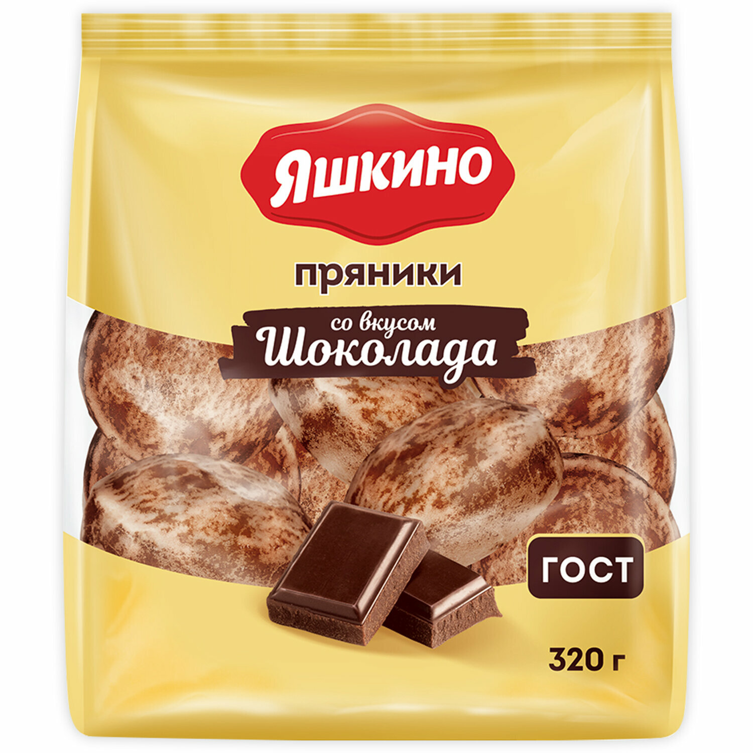 Квант продажи 2 ед. Пряники яшкино «Шоколадные», в сахарной и шоколадной глазури, 350 г. 620984 - фотография № 4