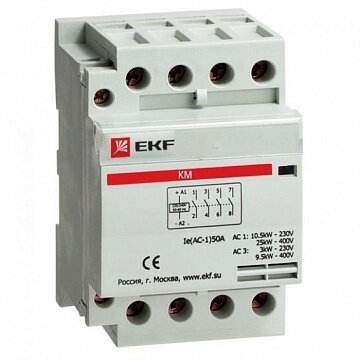 Модульный контактор КМ 3P 40А 400/230 AC | код. km-3-40-40 | EKF ( 1шт. )