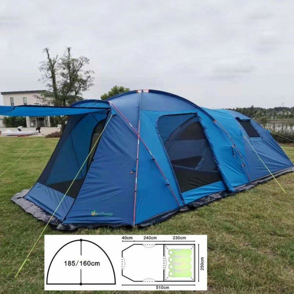 палатка шатер 4-местная туристическая Terbo Mir & Camping 1-600 W-4 для кемпинга и рыбалки