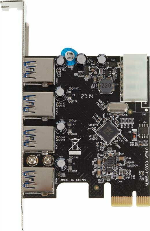 Контроллер PCI-E VIA VL805 4xUSB 3.0 Bulk
