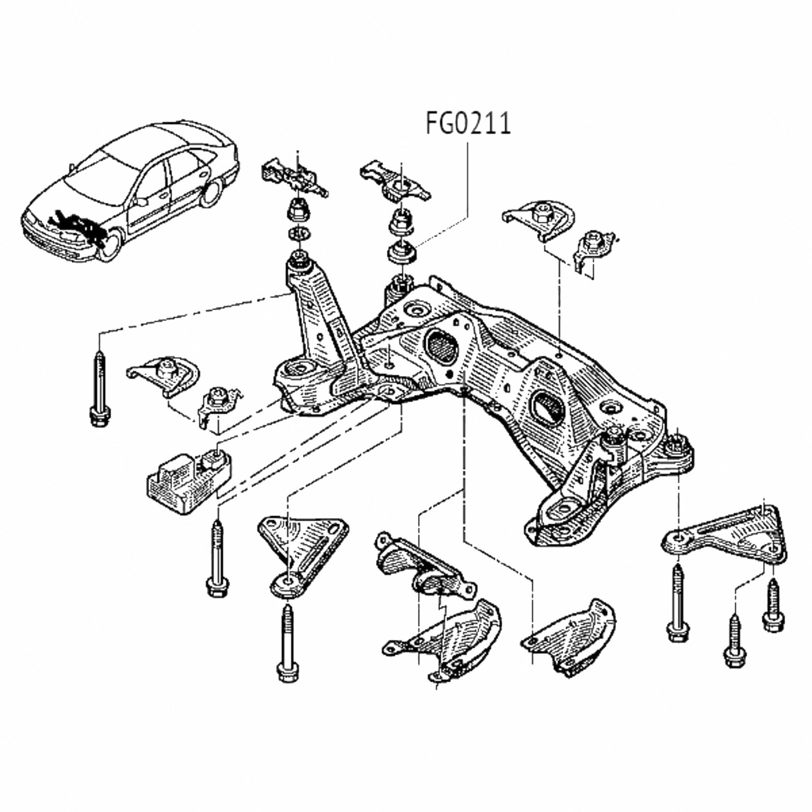 Сайлентблок подрамника задний RENAULT Megane/Scenic 08-