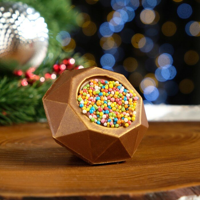 Шоколадная бомбочка с маршмеллоу "Письмо Деду Морозу", молочный шоколад, 40 г - фотография № 3