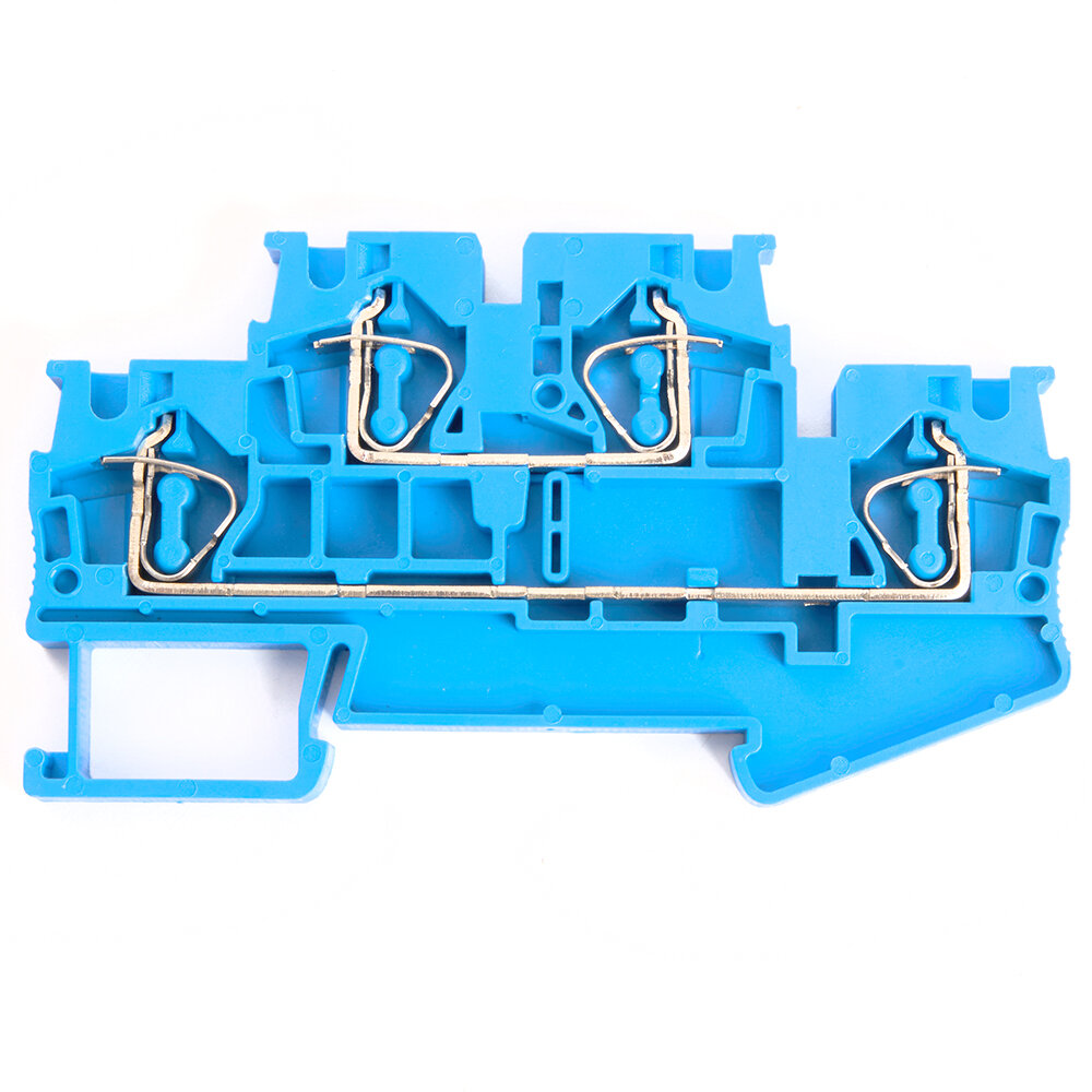 Зажим пружинный, 4-проводной проходной 2 уровня ЗНИ - 4.0 (JXB ST 4), синий STEKKER fr_39974 - фотография № 2