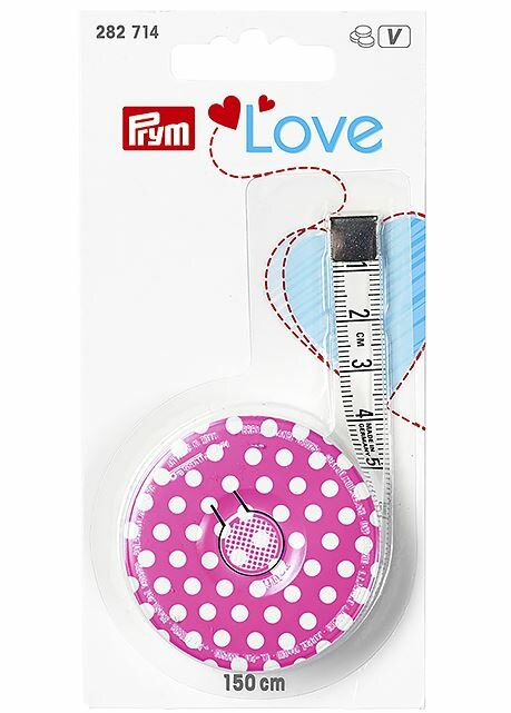 PRYM 282714 Рулетка Prym Love розовая, яркая,150см