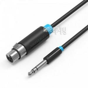 Аксессуары для микрофонов Vention 6.5mm Jack M - XLR Black 3m Bbebi