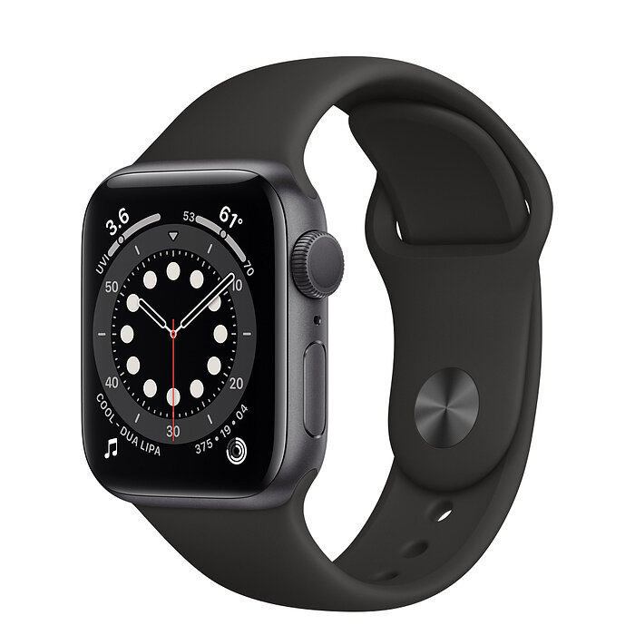 Часы Apple Watch Series 6 GPS 40mm Aluminum Case with Sport Band (MG133) (Space Grey Aluminium Case with Black Sport Band)