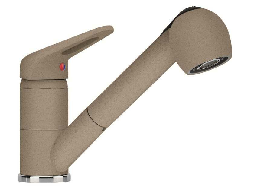 Смеситель для кухни Franke Novara plus (гранит с шлангом) миндаль (115.0470.666)