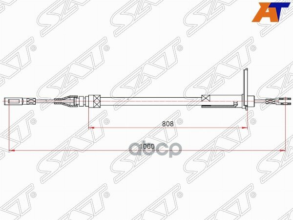 Трос Ручного Тормоза Mercedes W124 93-95 Sat арт. ST-52-0024