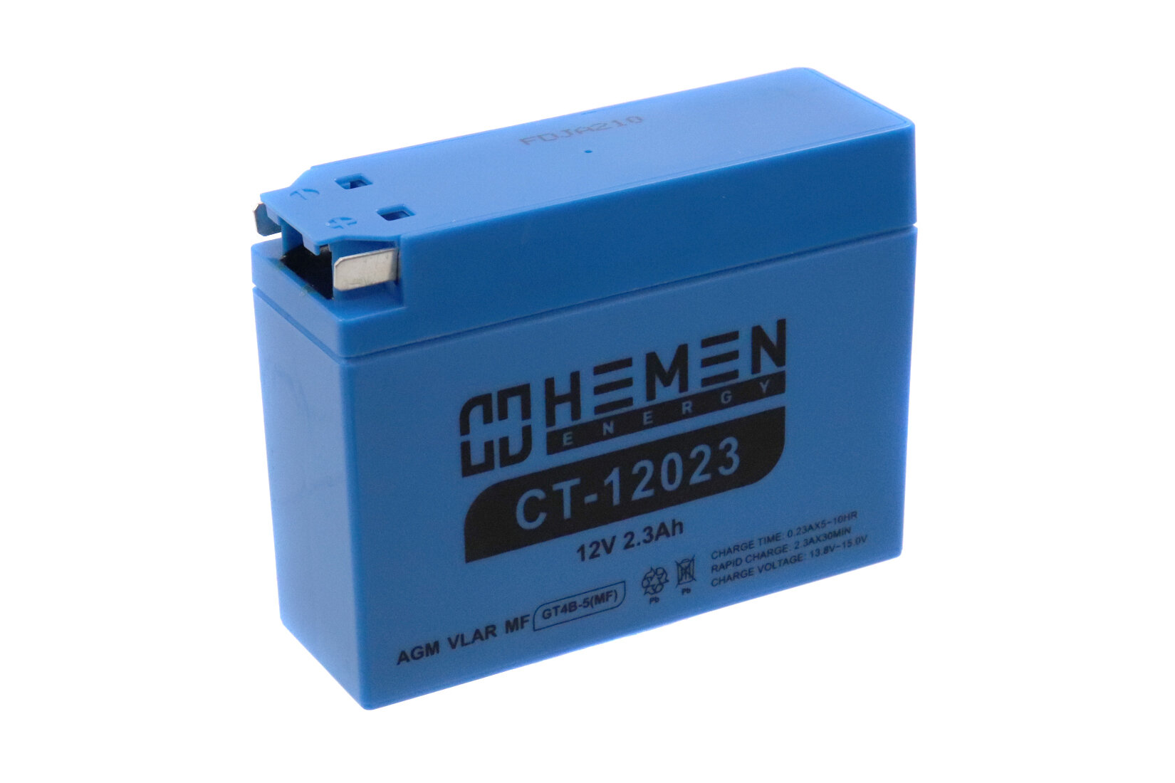 Аккумулятор 12В 2,5Ач HEMEN ENERGY CT12025 (GT4B-5(MF)) (кислотный, герметичный) (боков. полярн) (113*39*87мм)