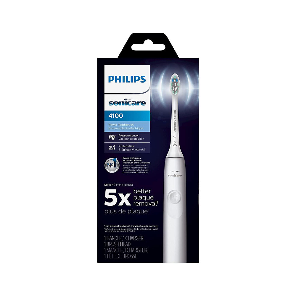 Электрическая зубная щётка Philips Sonicare 4100 Power белая (HX3681/23) - фотография № 4