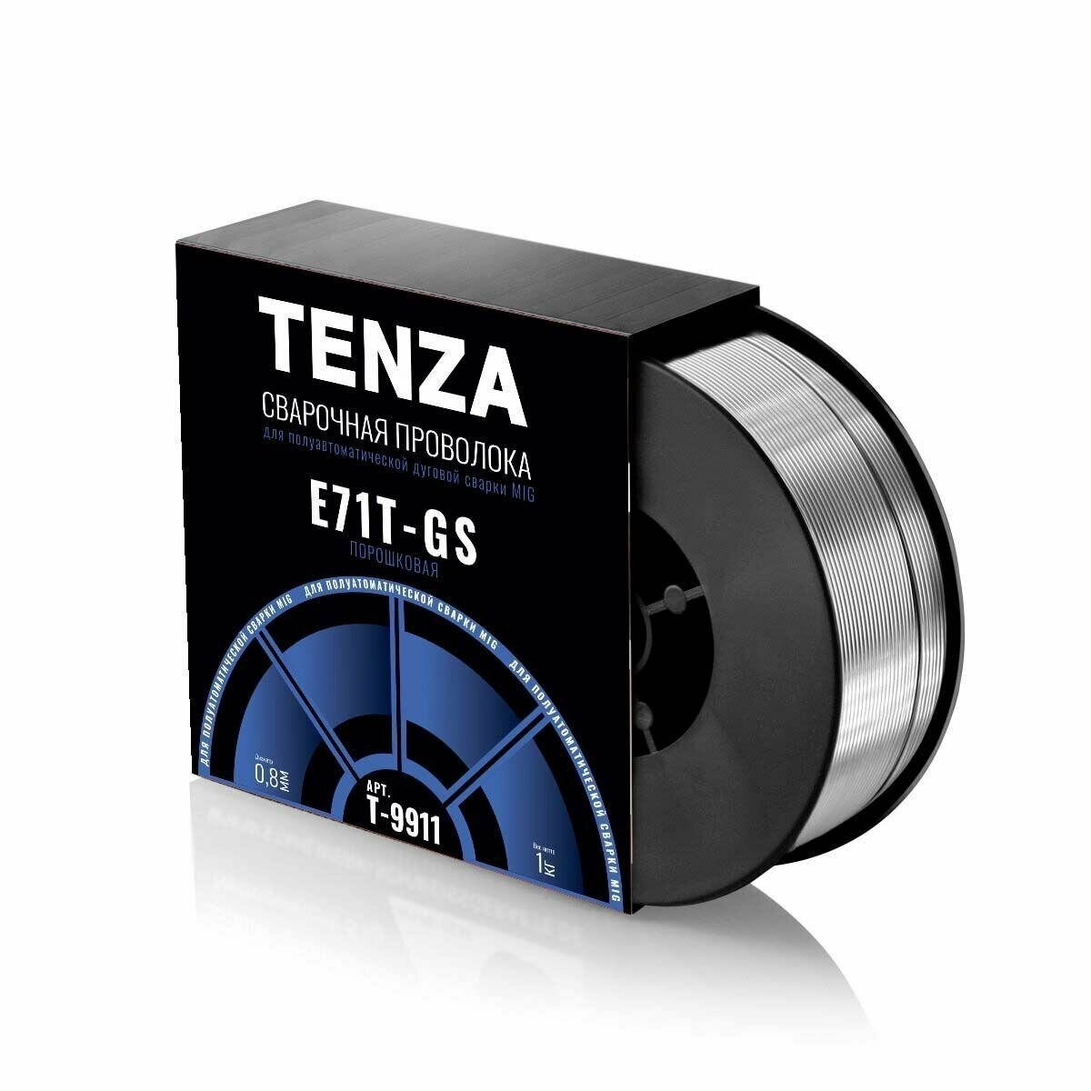 Сварочная проволока порошковая для полуавтомата TENZA (0,8 мм., 1 кг., D100) / Для сварки без газа (FLUS) - фотография № 2