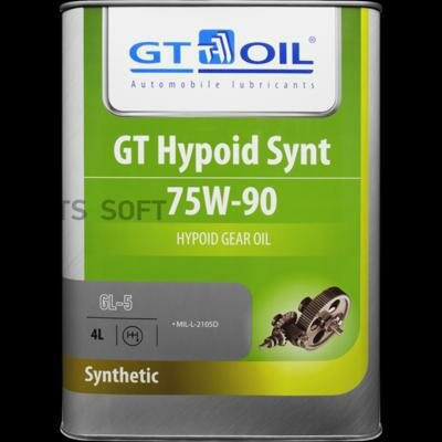 GT OIL 8809059407875 Масо трансмиссионное синтетическое всесезонное GT Hypoid Synt, SAE 75W-90, API GL-5, 4