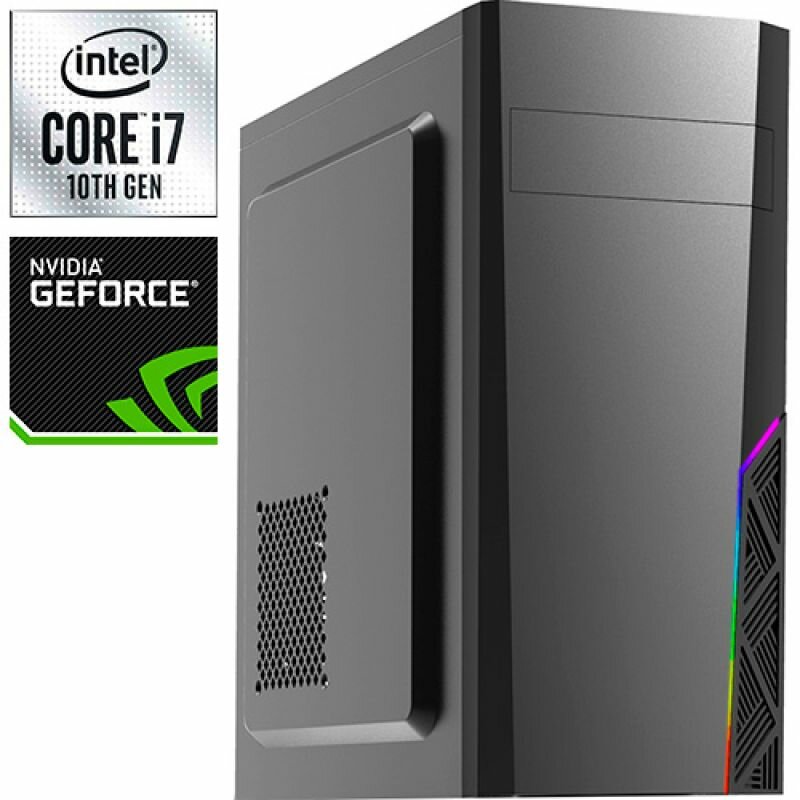 Компьютер PRO-1699374 Intel Core i7-10700KF 3800МГц, Intel Z590, 16Гб DDR4 3200МГц, NVIDIA GeForce GTX 1630 4Гб, SSD 2Тб, HDD 2Тб, 500Вт, Midi-Tower