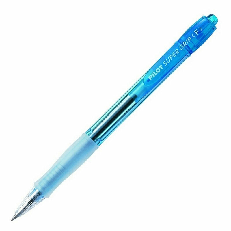 Ручка шариковая автоматическая Pilot Super Grip Neon BPGP-10N-F L синяя толщина линии 0.21 мм, 1023183