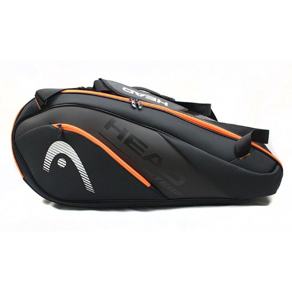 фото Теннисная сумка HEAD TEAM BAG BLACK/ORANGE 21810211-9053 (6 ракеток)