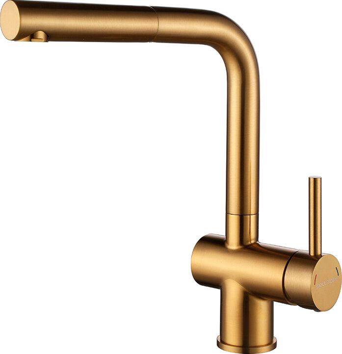 Смеситель для кухни (мойки) Paulmark Dosse Do214418-BG брашированное золото