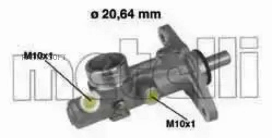 Главный тормозной цилиндр (20 64 mm) METELLI / арт. 050210 - (1 шт)