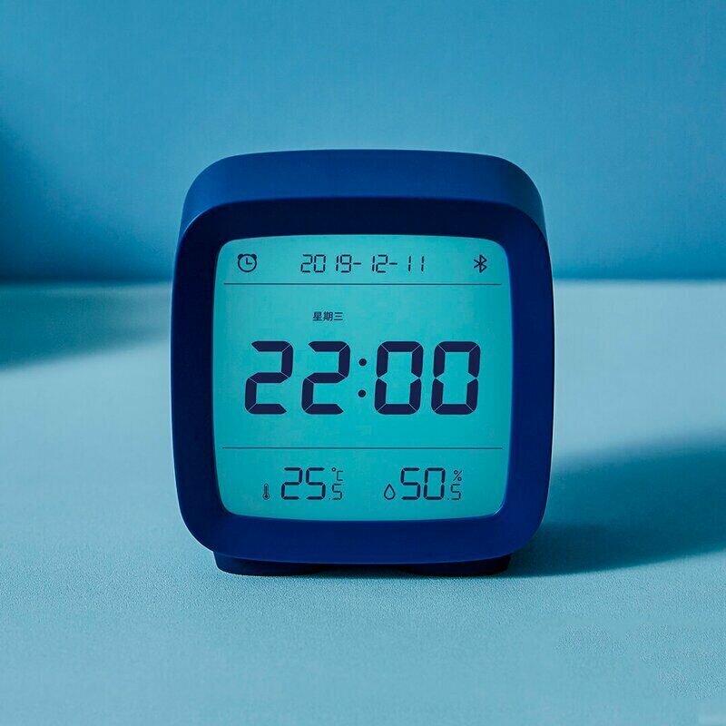 Будильник Xiaomi ClearGrass Bluetooth Thermometer Alarm clock CGD1 синий - фотография № 2