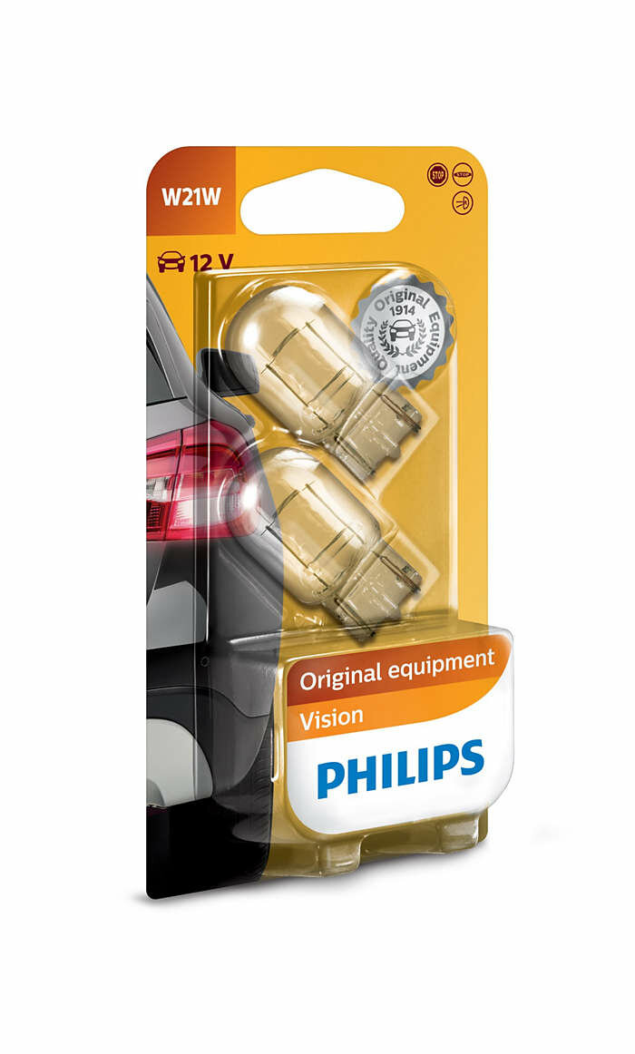 Лампа автомобильная накаливания Philips 12065B2 W21W 12V 21W W3x16q