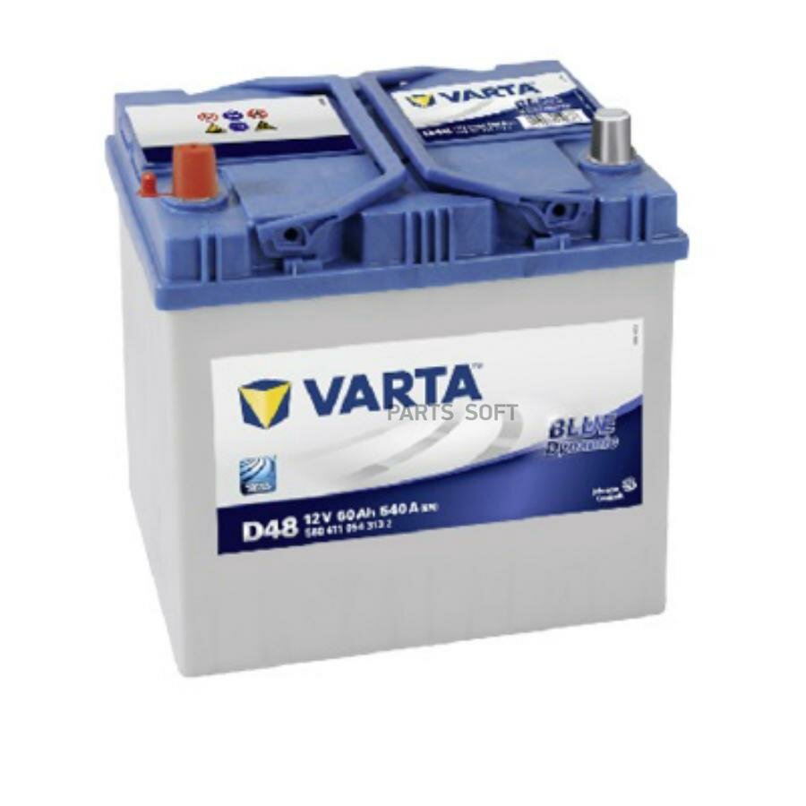 VARTA 560411054 аккумулятор varta blue dynamic 12v 60ah 540a (l+) 1411kg 232x173x225 мм