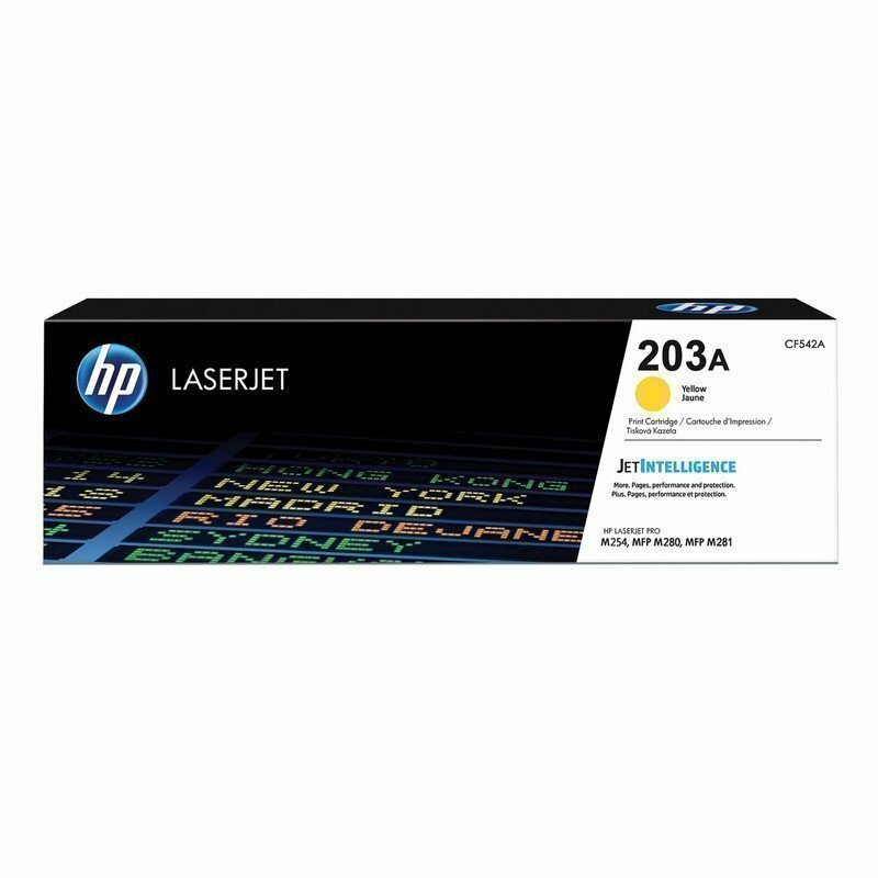 Картридж лазерный HP (CF542A) LaserJet Pro M254/M280/M281, желтый, ресурс 1300 стр, оригинальный