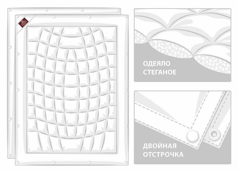 Одеяло ALLIANCE GRASS двойное, на кнопках 200х200 - фотография № 3