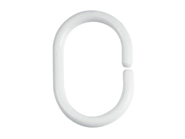фото Кольца для занавесок ofelis 12шт овальные пластик белый