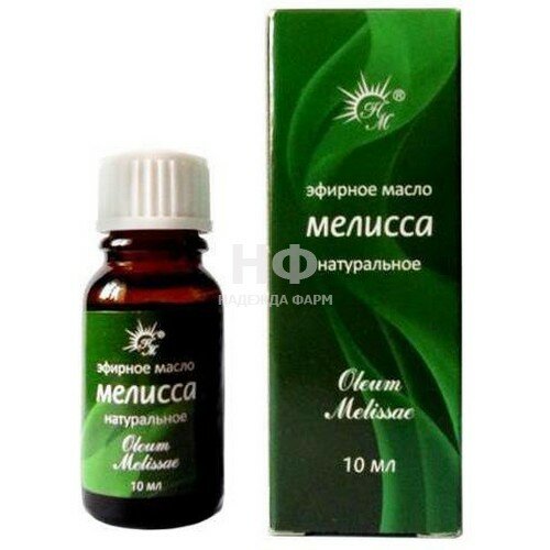 Масло эфирное мелиссы флакон 10 мл Натуральные масла ООО - фото №1