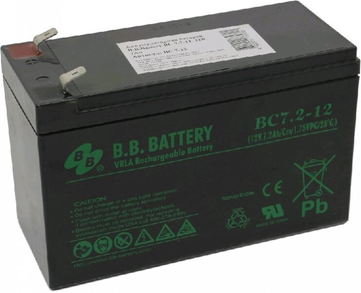 Аккумулятор B.B. Battery BC 7.2-12 12V 7.2Ah