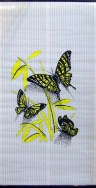 Инфракрасный пленочный обогреватель Бархатный сезон желтые Бабочки на белом (доброе тепло) НЭБН-07
