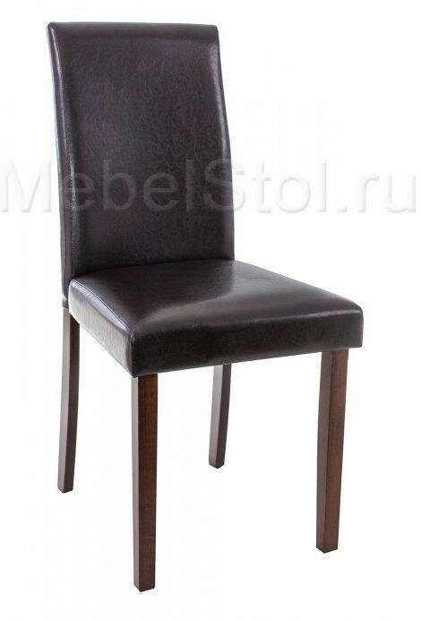 Стул Woodville Gross Dirty oak/dark brown, искусственная кожа