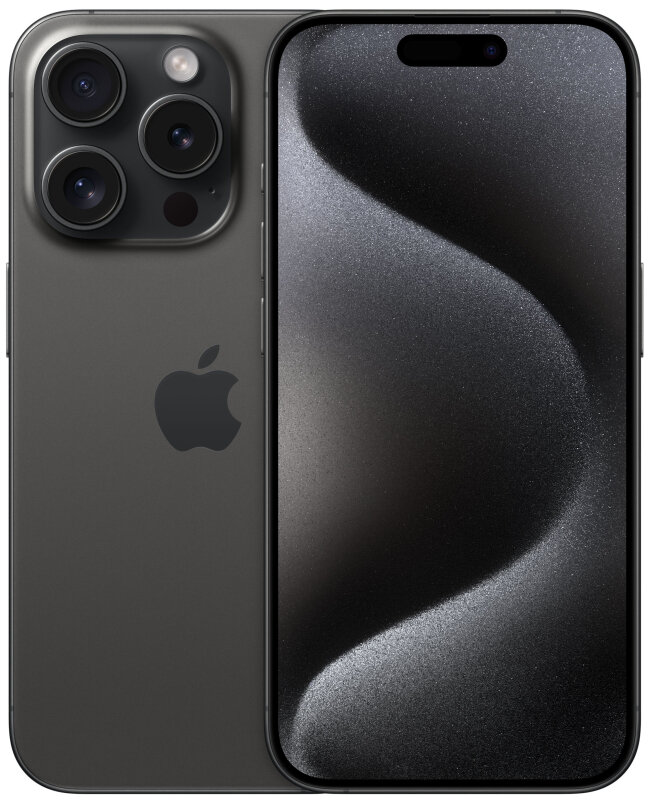 Смартфон Apple iPhone 15 Pro 128 ГБ, Dual еSIM, «титановый чёрный»