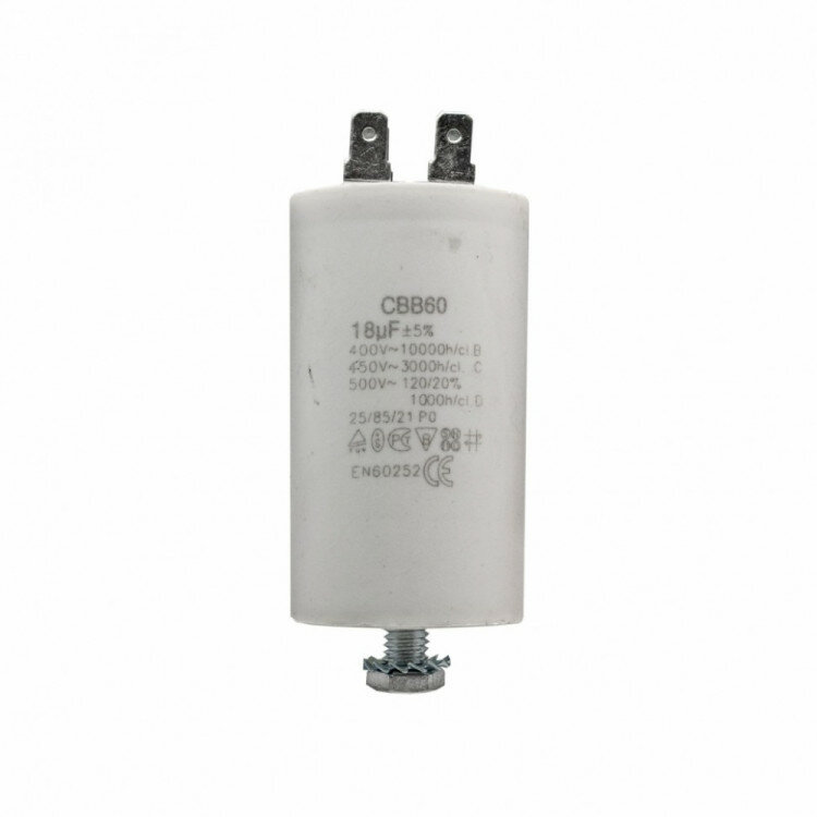 Конденсатор для Атлант, Indesit, СВВ60 18мкФ, 450V, х60180 - фотография № 1