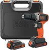 Дрель-шуруповёрт ударная BLACK+DECKER BCD003C2K-QW 18 В, 2 х 1.5 Ач BLACK+DECKER BCD003C2K-QW - изображение