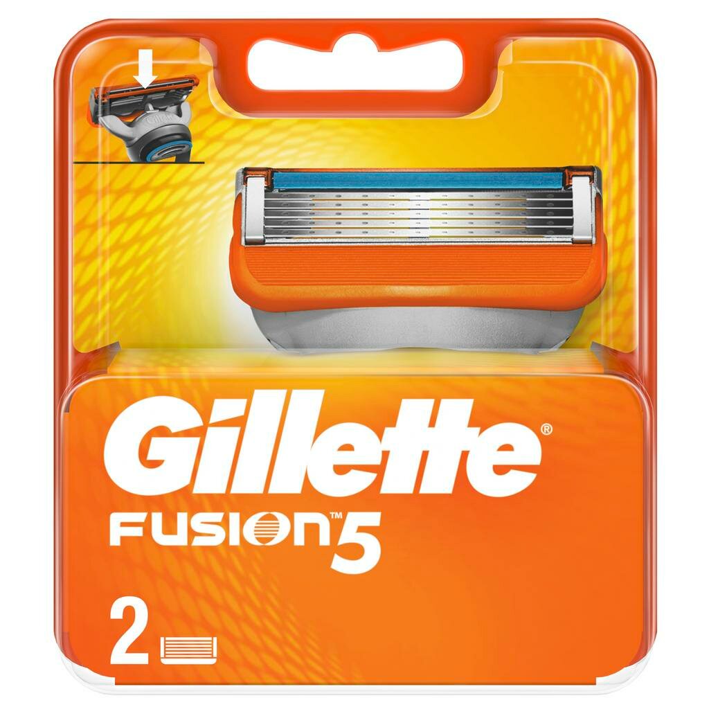 Gillette Fusion сменные кассеты для бритья, 2 шт