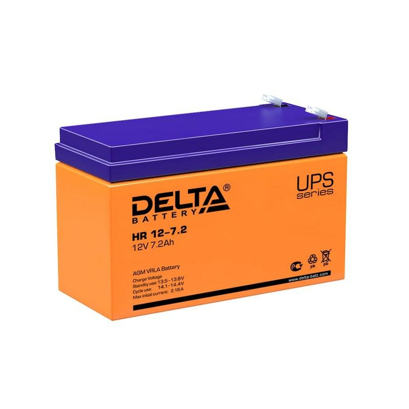 Аккумулятор 12В 7.2А.ч. Delta HR 12-7.2 (6шт.в упак.)