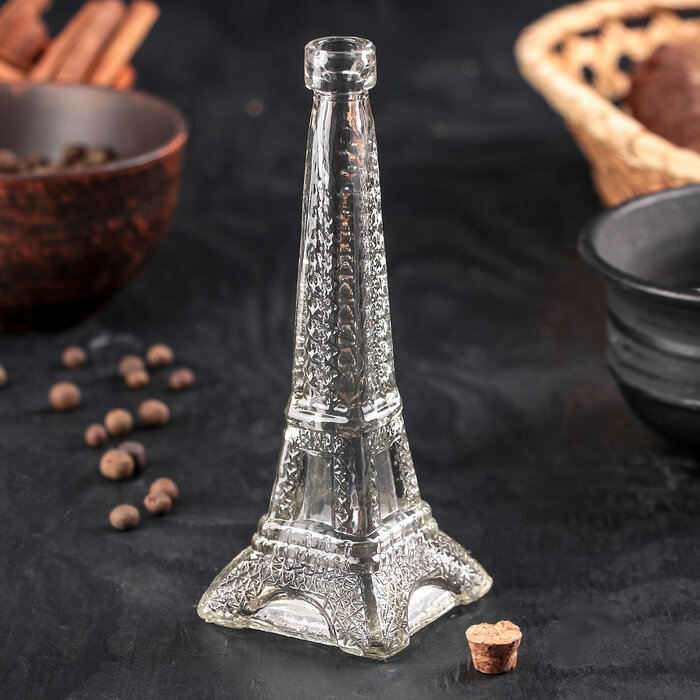 Бутылка стеклянная для масла «Париж», 50 мл, h=15 см - фотография № 2