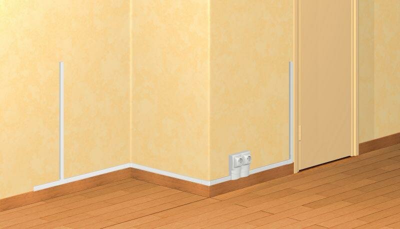 фото Кабель-канал 1-секц. 20х12.5 L2100 пластик DLPlus без перегородки бел. Leg 030008