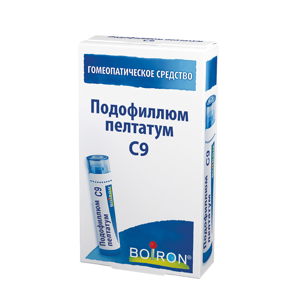 Подофиллюм пелтатум С9 гранулы гомеопатические 4 г 1 шт