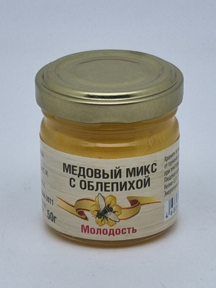 Мед микс с облепихой "Молодость" 50 гр