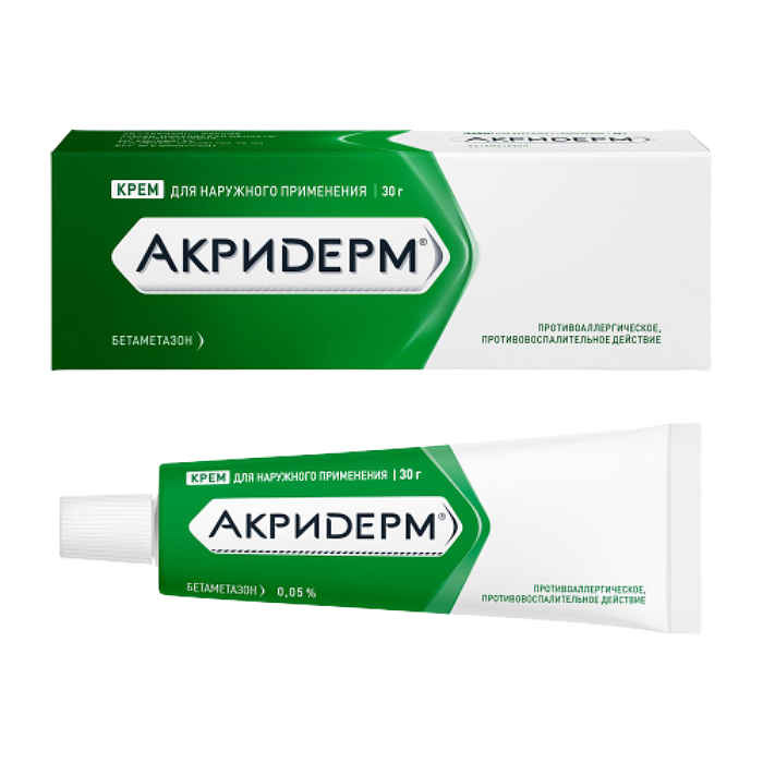 Акридерм, крем для наружного применения 0,05 % 30 г 1 шт