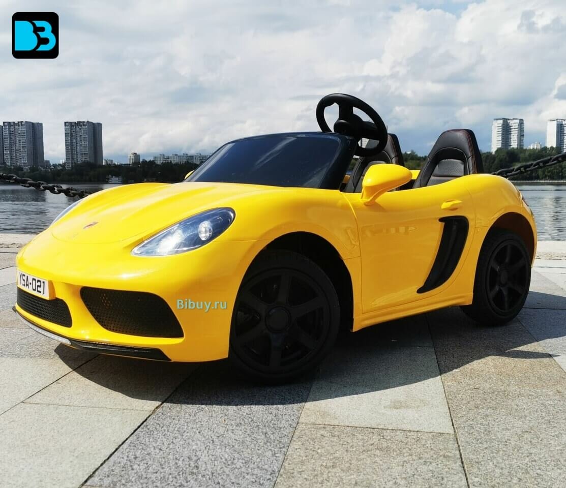 Детский электромобиль Porshe Cayman YSA021-24V (180 W) Желтый краска