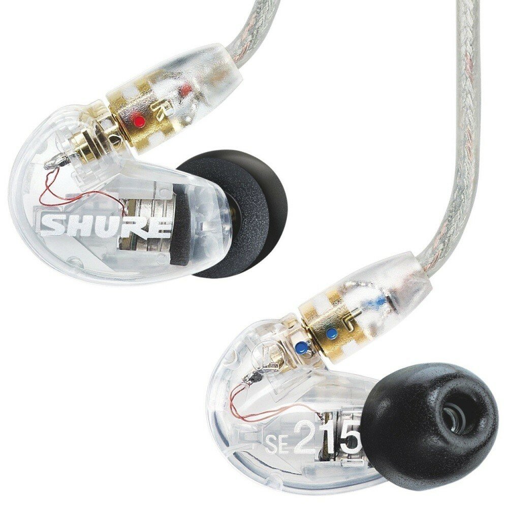 Shure SE215-CL-EFS наушники внутриканальные, прозрачные