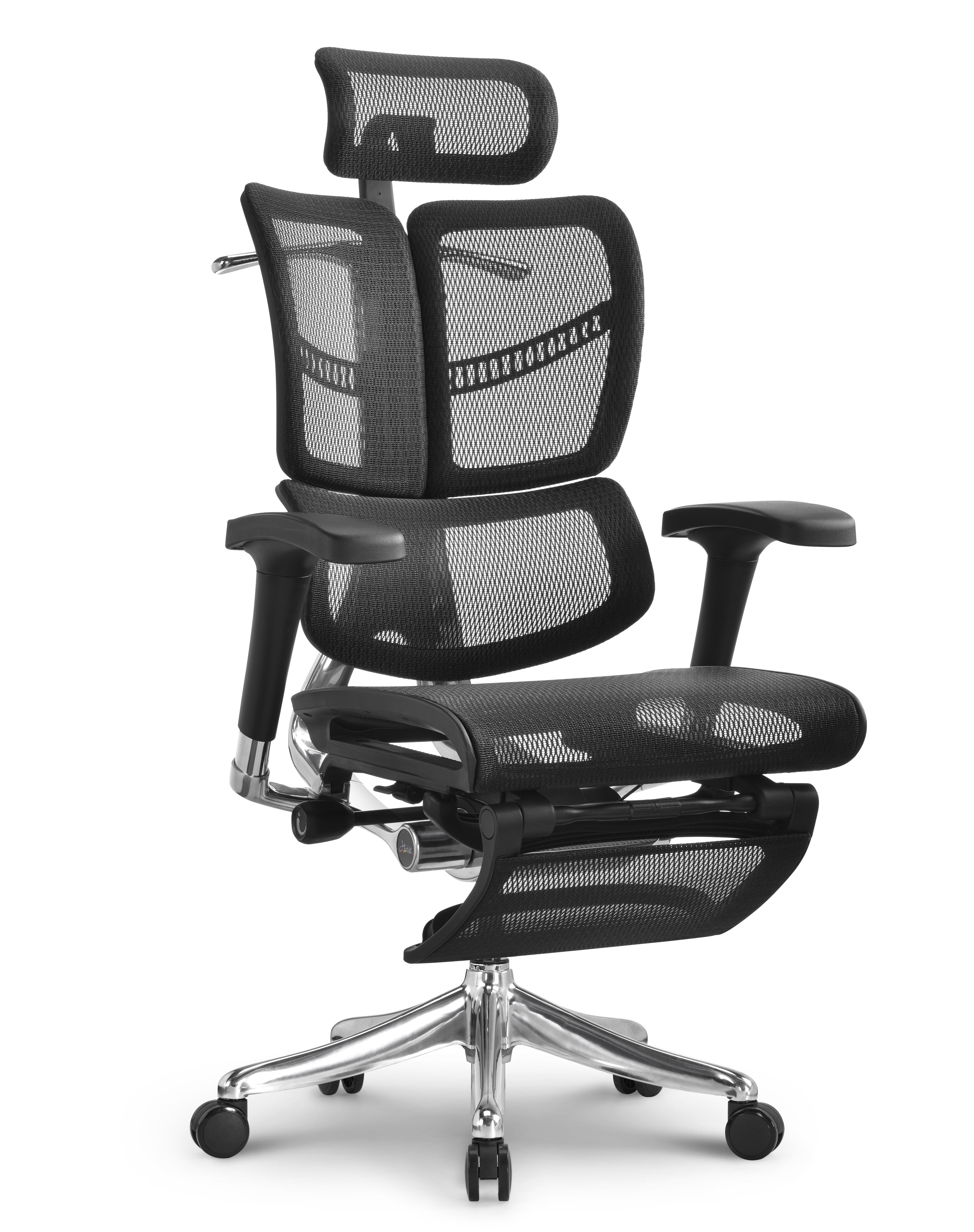 Эргономичное кресло Falto Expert Fly с подножкой, цвет черный