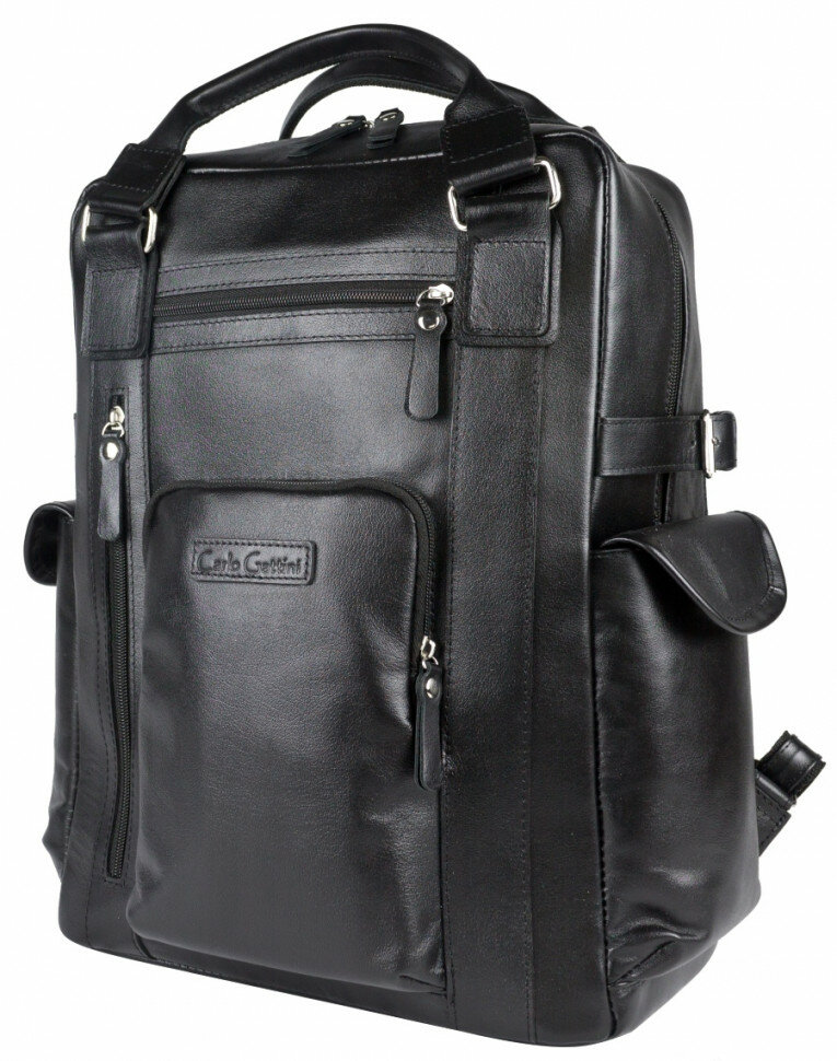 Мужской кожаный рюкзак Carlo Gattini Corruda black 3092-01