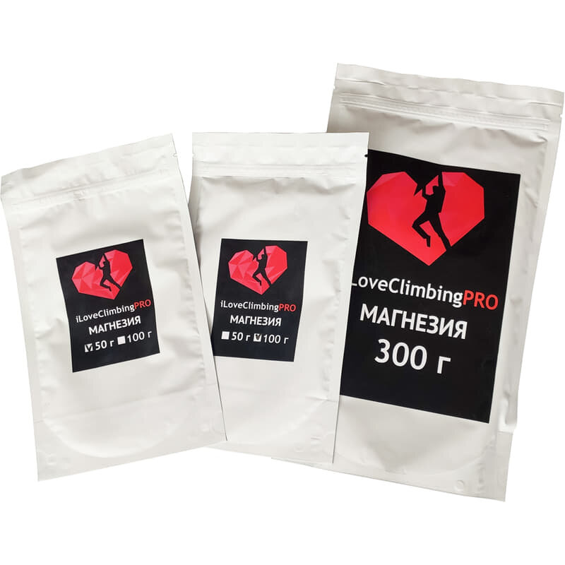 Магнезия порошковая "iLoveClimbing PRO" арт. 10-030, 50 грамм (в пакете)