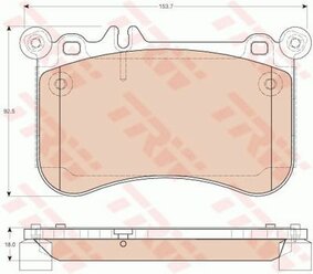 Колодки тормозные дисковые передние Mercedes E-Class/E-Class T-Model/S-Class 11>17 TRW GDB1972